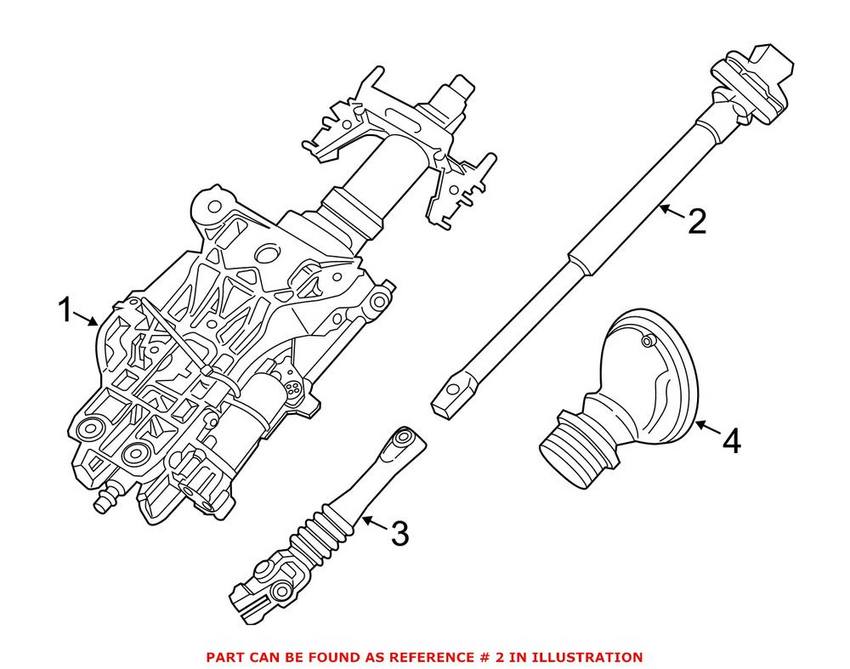 BMW Steering Shaft - Lower 32306776108